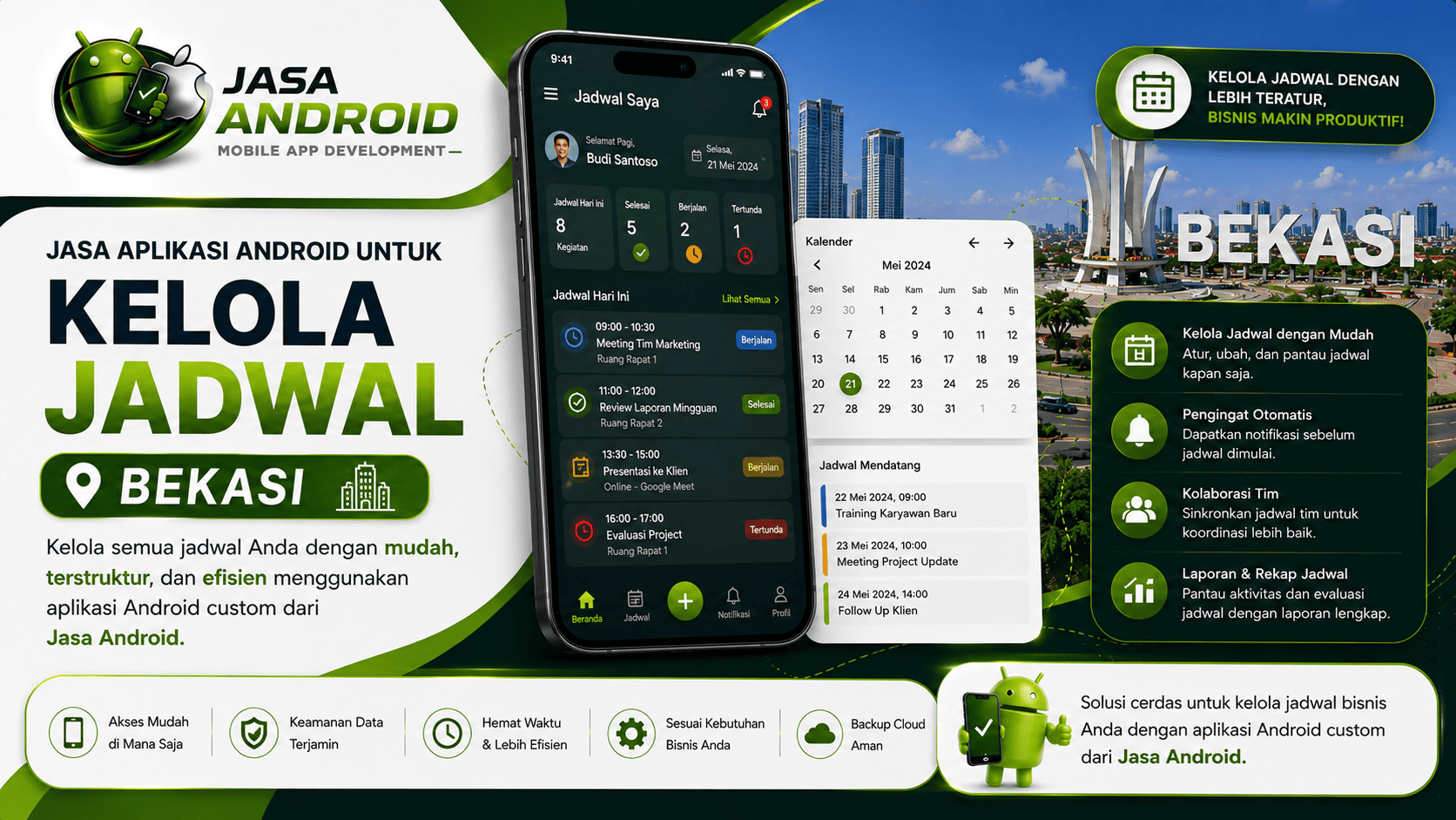 Jasa Pembuatan Aplikasi Android untuk Kelola Jadwal Bekasi: Solusi Digital Modern untuk Mengatur Operasional Lebih Efisien